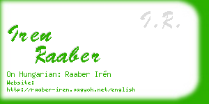 iren raaber business card